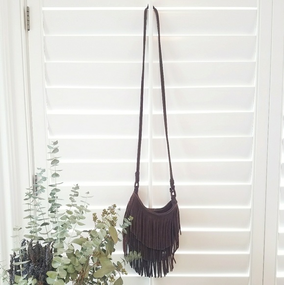 American Eagle Outfitters Handbags - Leather Fringe Purse